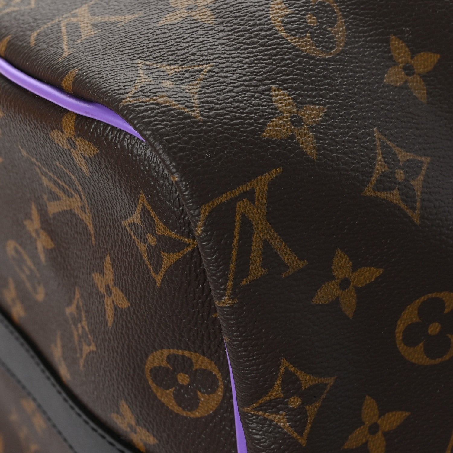 Louis Vuitton Monogram Macassar LV Colormania Keepall Bandouliere 50 Purple 9 of 10