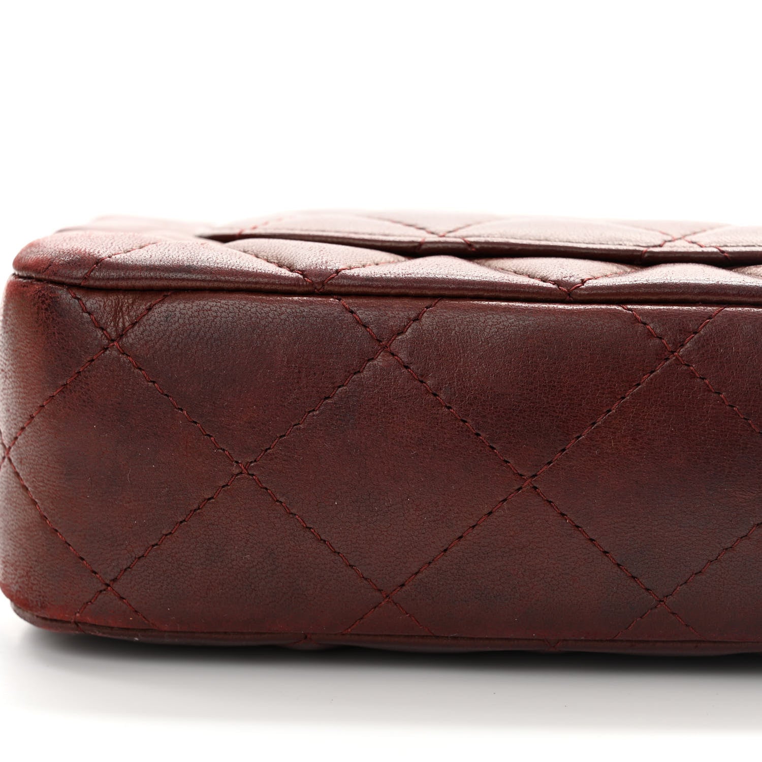Chanel Lambskin Quilted Timeless Camera Case Burgundy Burgundy 13 of 14