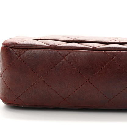 Chanel Lambskin Quilted Timeless Camera Case Burgundy Burgundy 13 of 14
