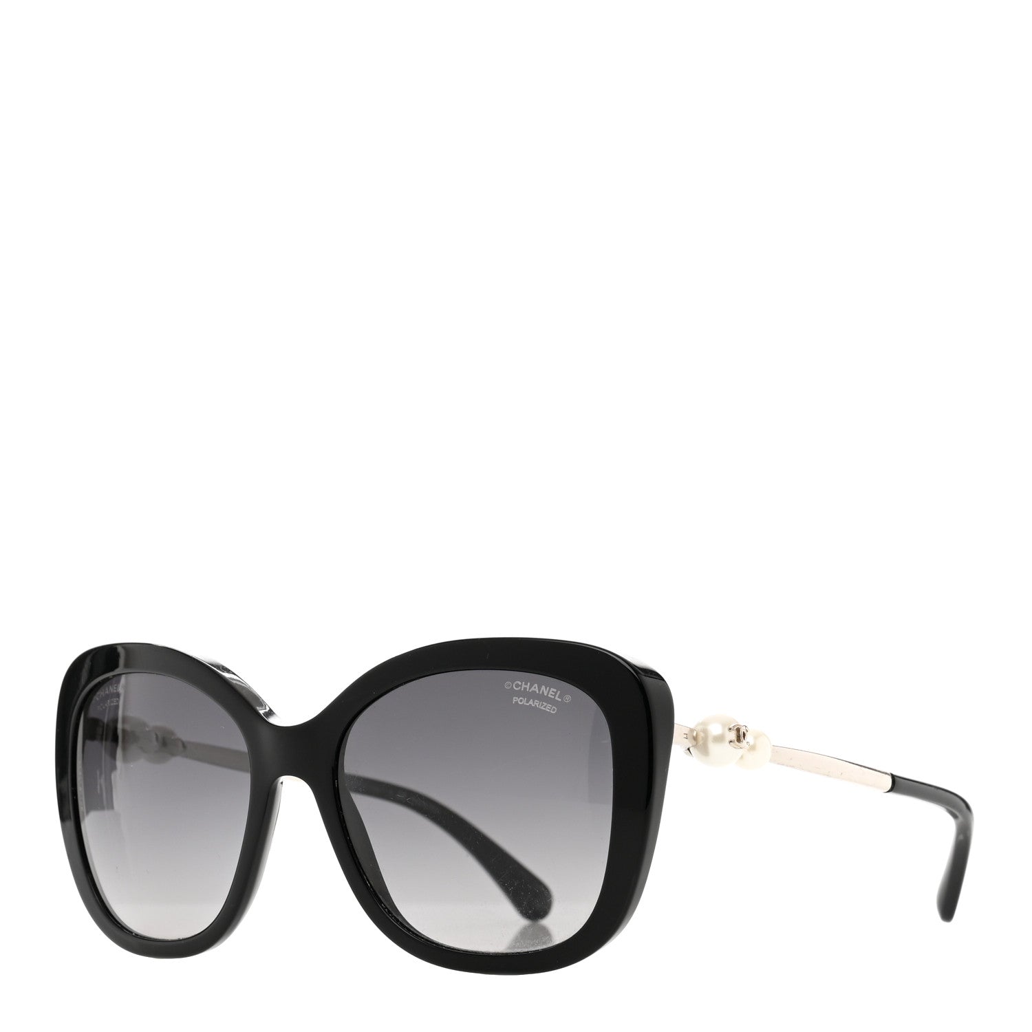 Chanel Acetate Polarized Butterfly Winter Pearl Sunglasses 5339-H-A Black 1 of 6