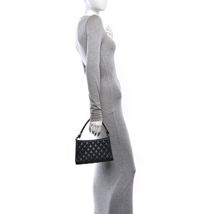 Chanel Lambskin Quilted CC Hobo Bag Black 2 of 10