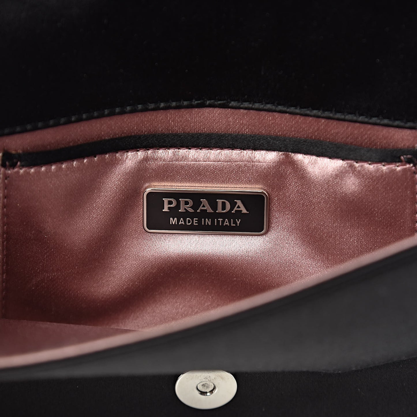 Satin Crystal Clutch Black