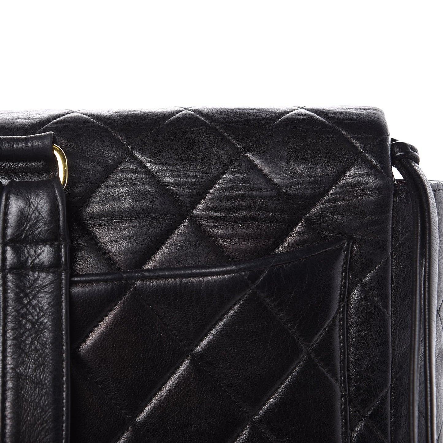 Lambskin Quilted Backpack Black