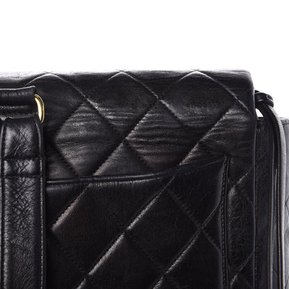 Chanel Lambskin Quilted Backpack Black 9 of 18
