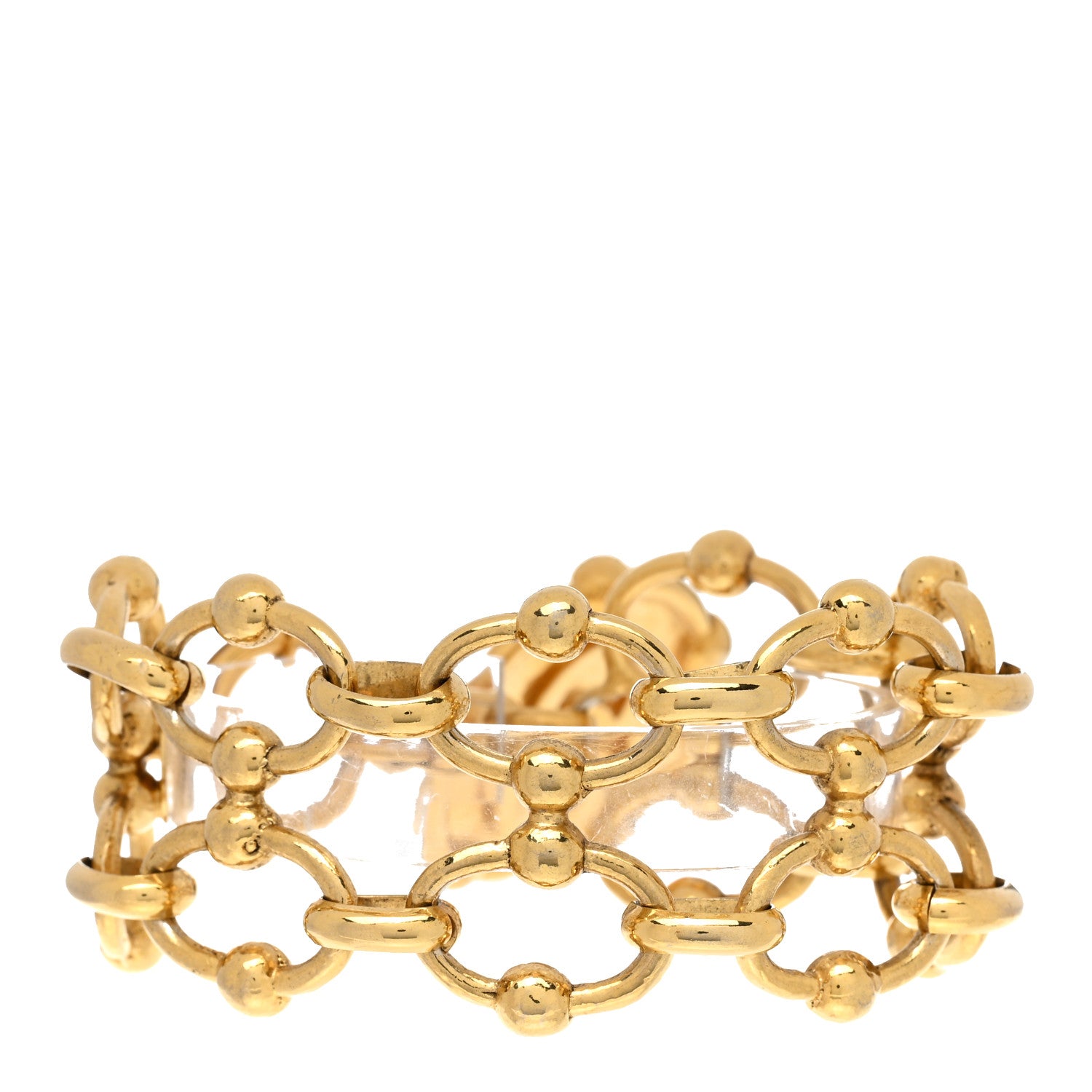Chanel CC Medallion Chain Bracelet Gold 3 of 5