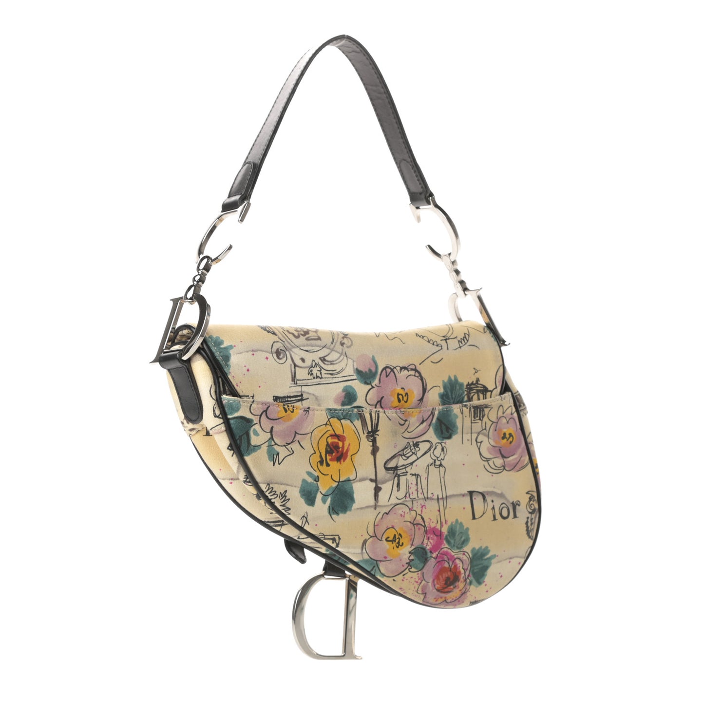 Canvas Paris 50s Saddle Bag Multicolor