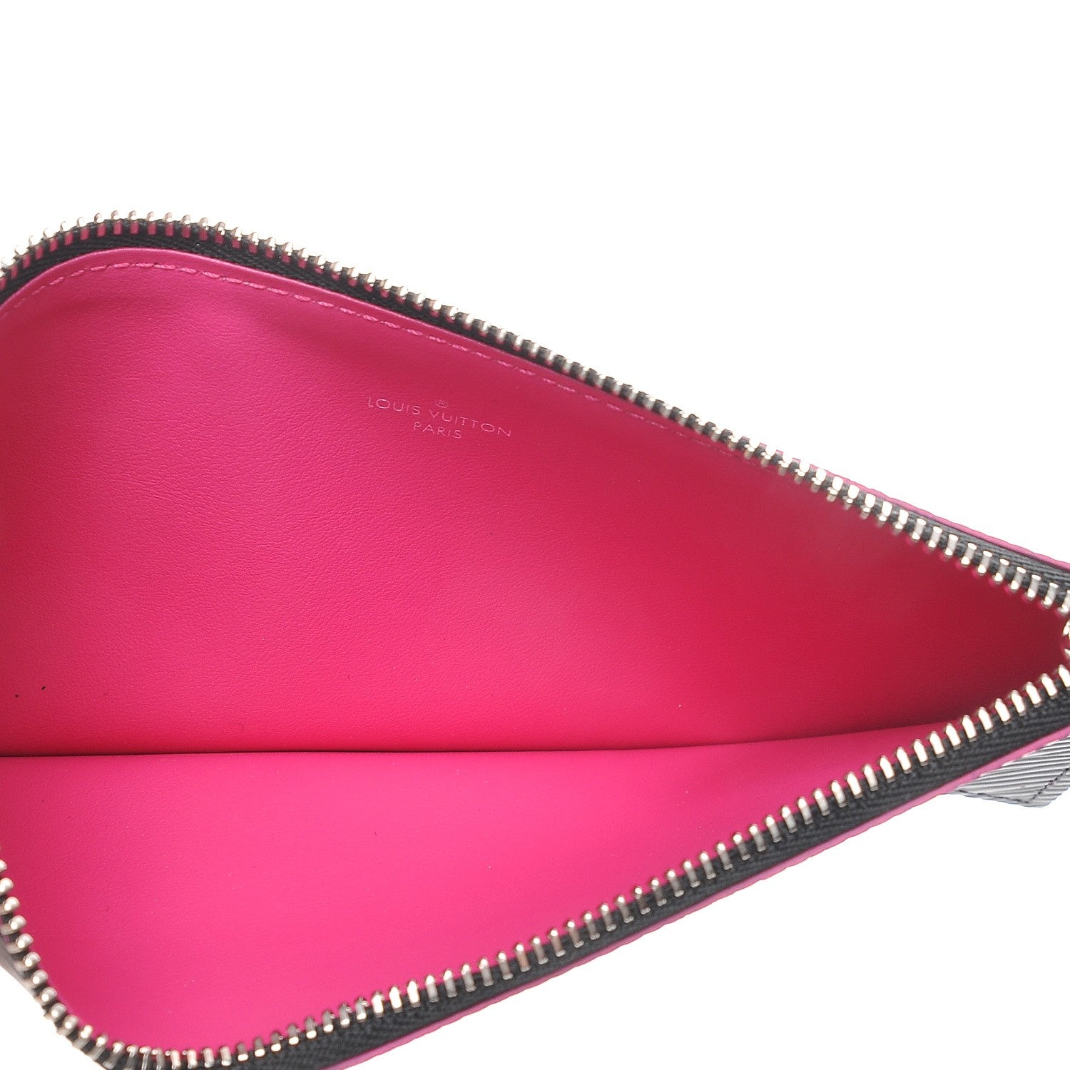 Louis Vuitton Epi Felicie Chain Wallet Zippered Insert Black Hot Pink 5 of 6