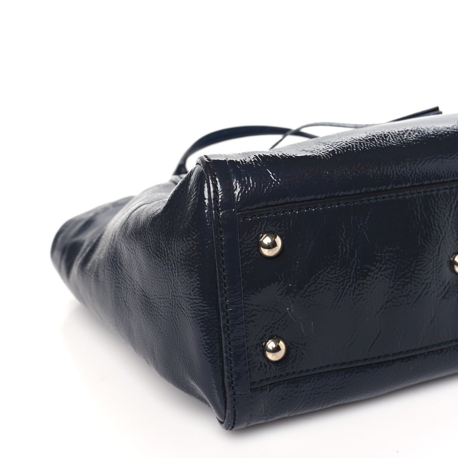 Gucci Patent Small Soho Shoulder Bag Navy 8 of 10