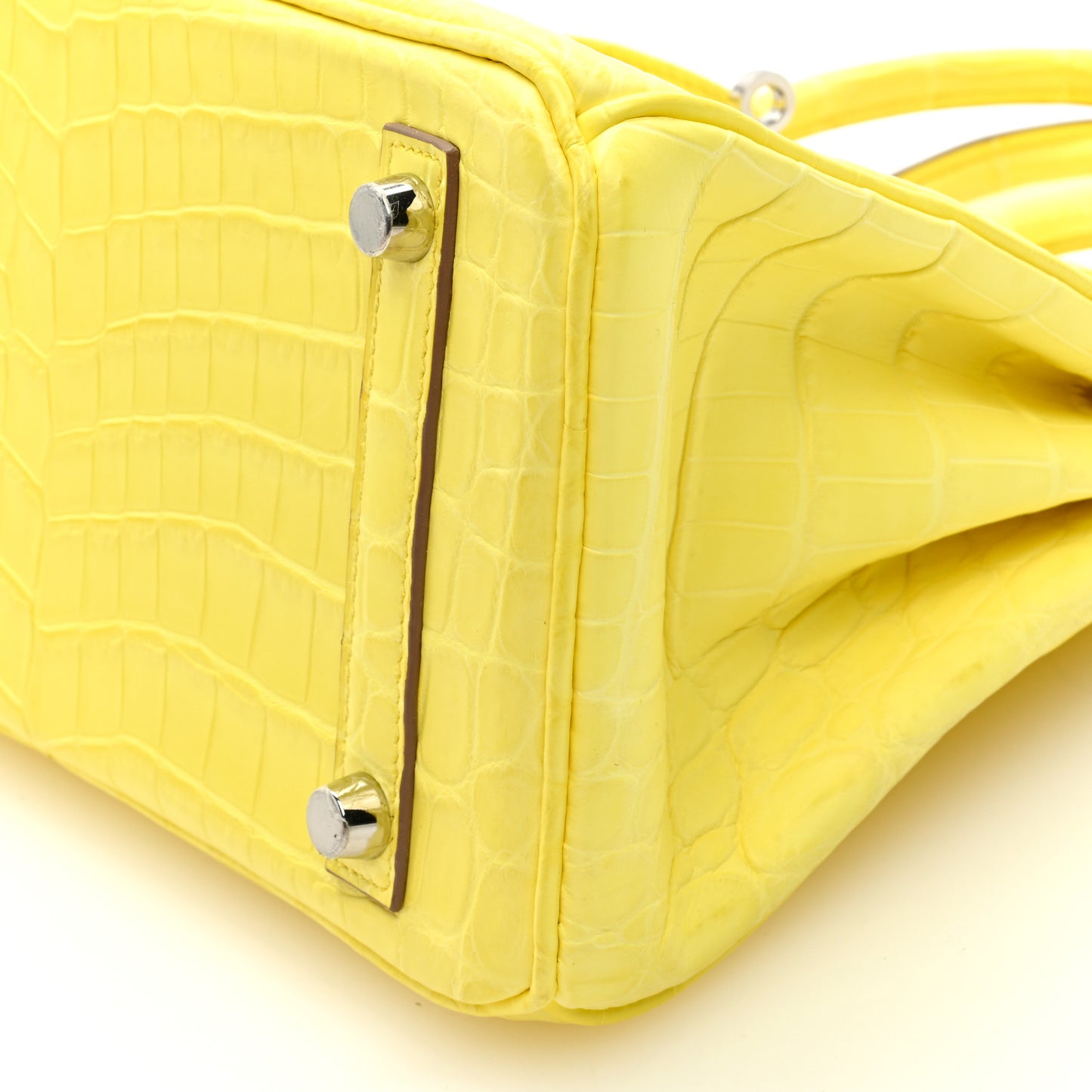 Matte Niloticus Crocodile Birkin 25 Limoncello