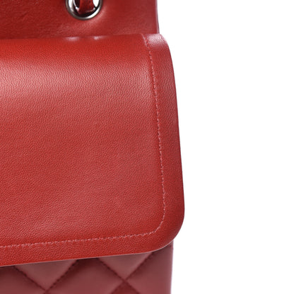 Chanel Lambskin Quilted Maxi Double Flap Dark Red 12 of 14