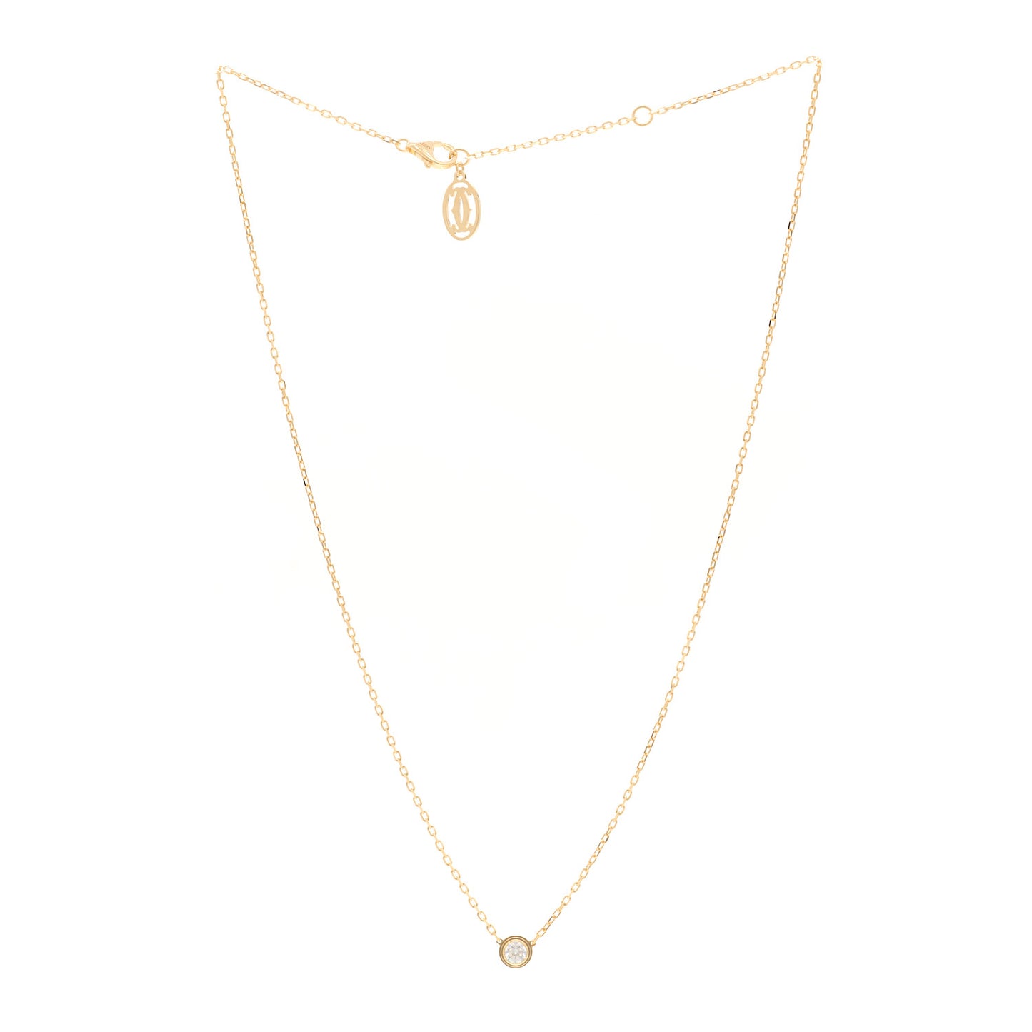 18K Yellow Gold Diamond LM D'Amour Pendant Necklace