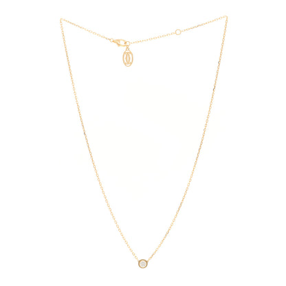 Cartier 18K Yellow Gold Diamond LM D'Amour Pendant Necklace 3 of 5