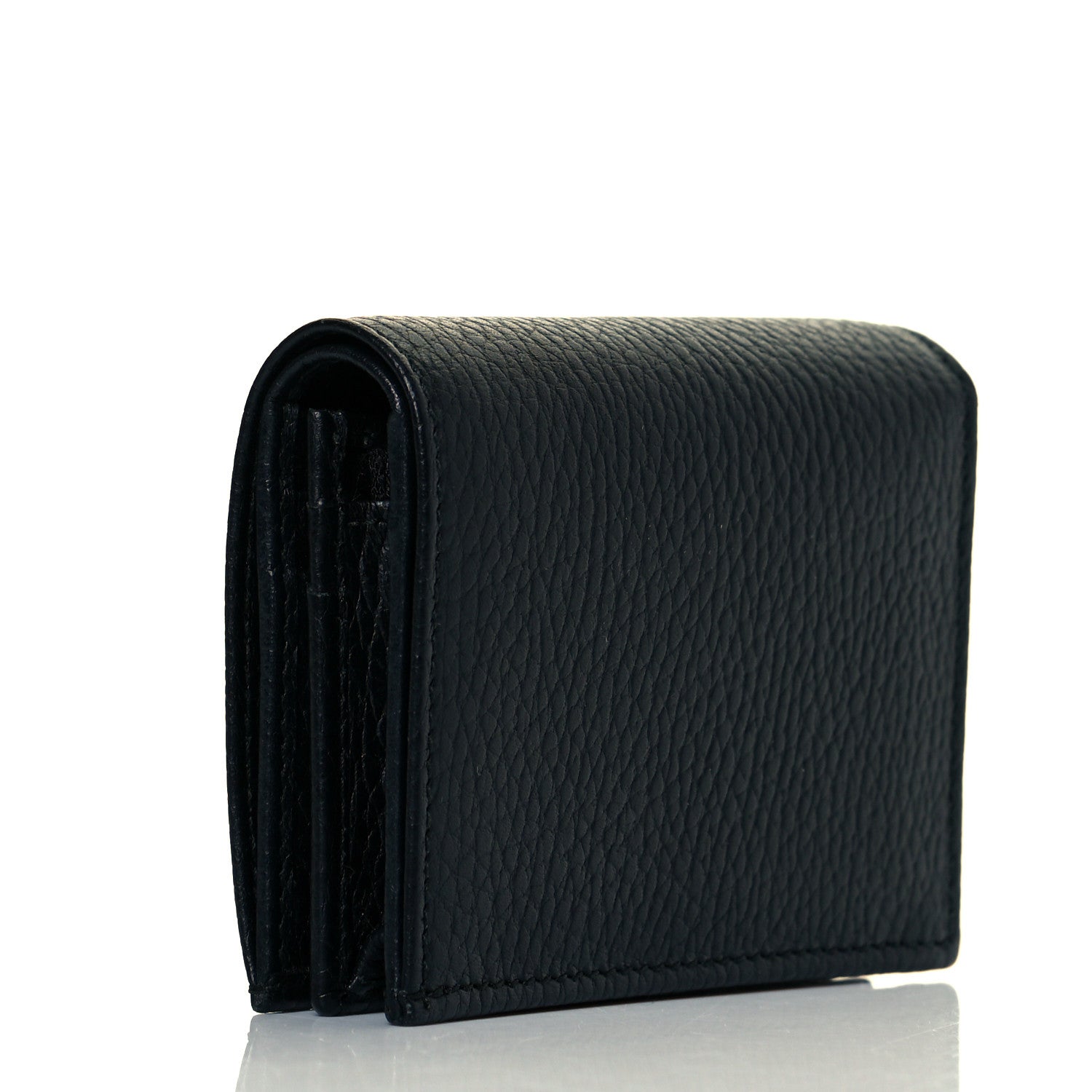Gucci Pebbled Calfskin GG Marmont Card Case Black 4 of 16