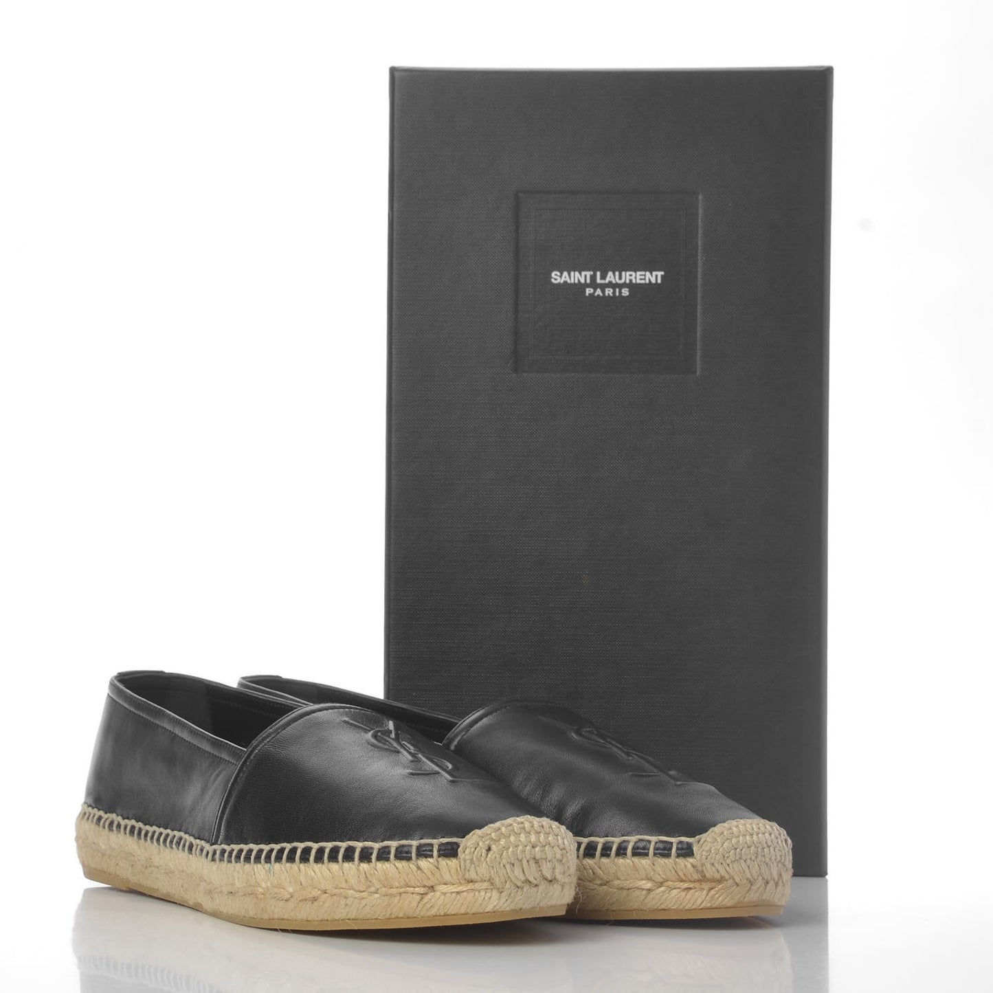 Lambskin Monogram Espadrilles 39 Black
