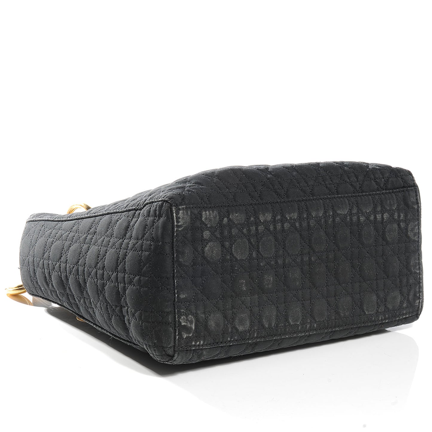 Nylon Cannage Medium Lady Dior Black