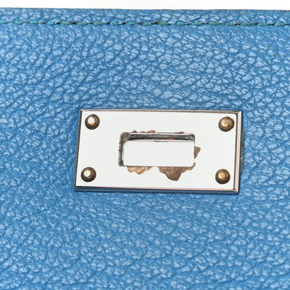 Hermes Chevre Mysore Kelly Longue Wallet Bleu Zanzibar 7 of 15