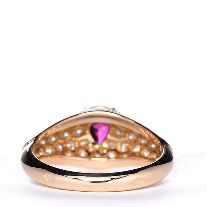Cartier 18K Yellow Gold Diamond Ruby Simple Must Ring 51 5.75 4 of 7