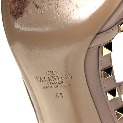 Valentino Garavani Nappa Rockstud Ankle Strap Pumps 41 Poudre 6 of 7