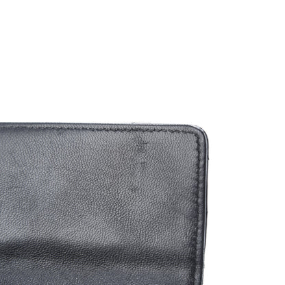 Chanel Lambskin Quilted Large Gusset Flap Wallet Black 10 of 11
