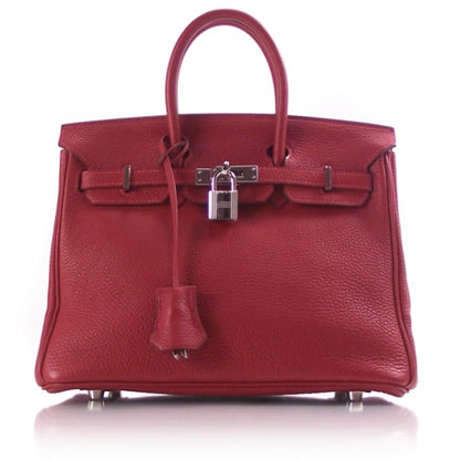 Hermes Clemence BIRKIN 25 Red 1 of 15