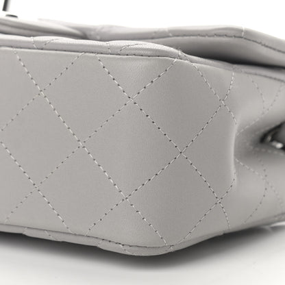 Chanel Lambskin Quilted Mini Rectangular Flap Grey 10 of 12