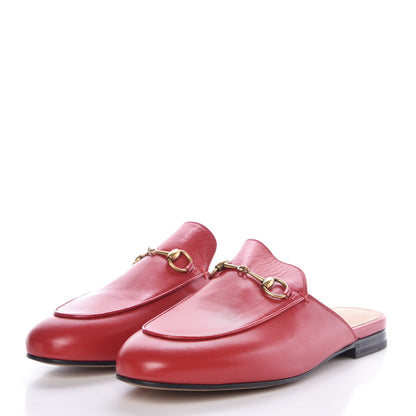 Gucci Malaga Kid Womens Princetown Slippers 39.5 Hibiscus Red 3 of 9
