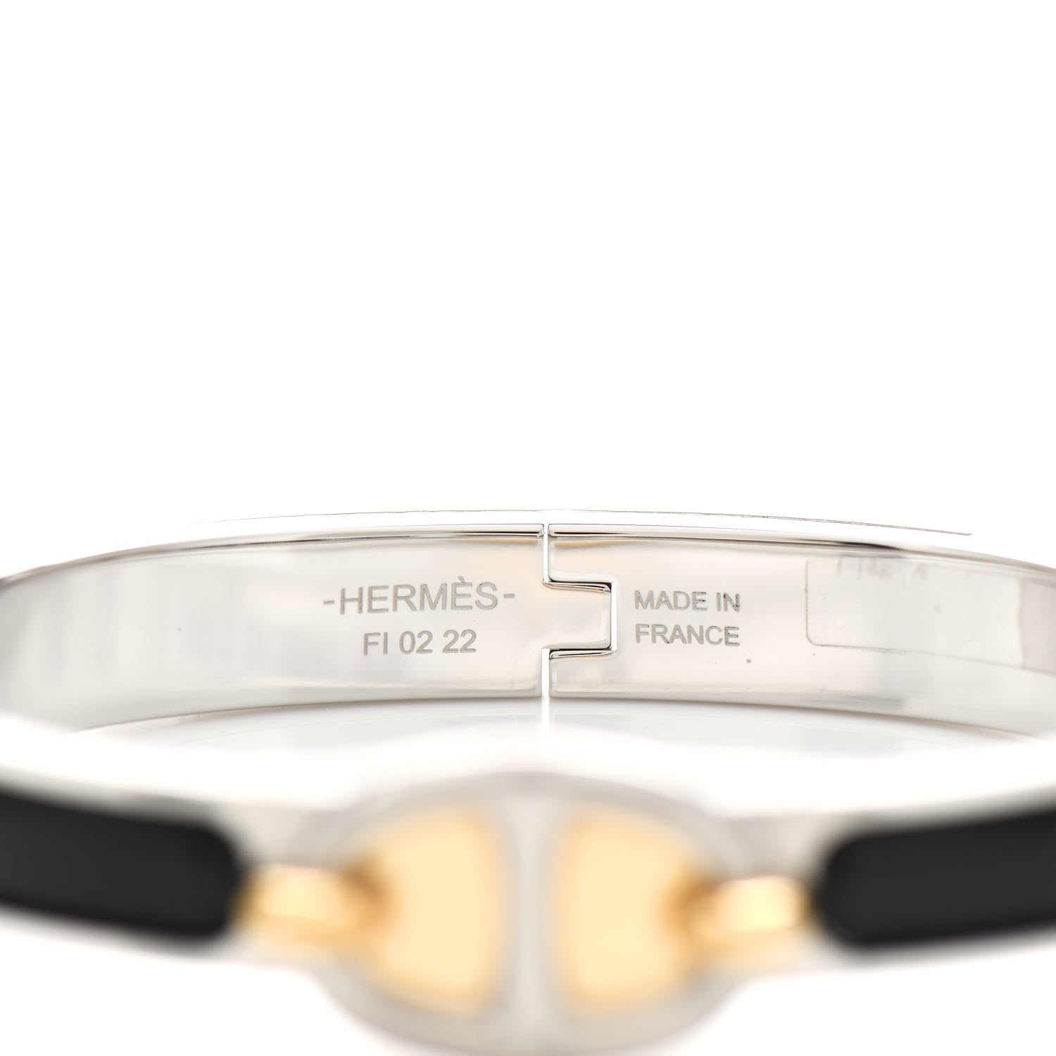 Hermes Enamel Mini Clic Chaine d'Ancre Bracelet PM Black 3 of 4