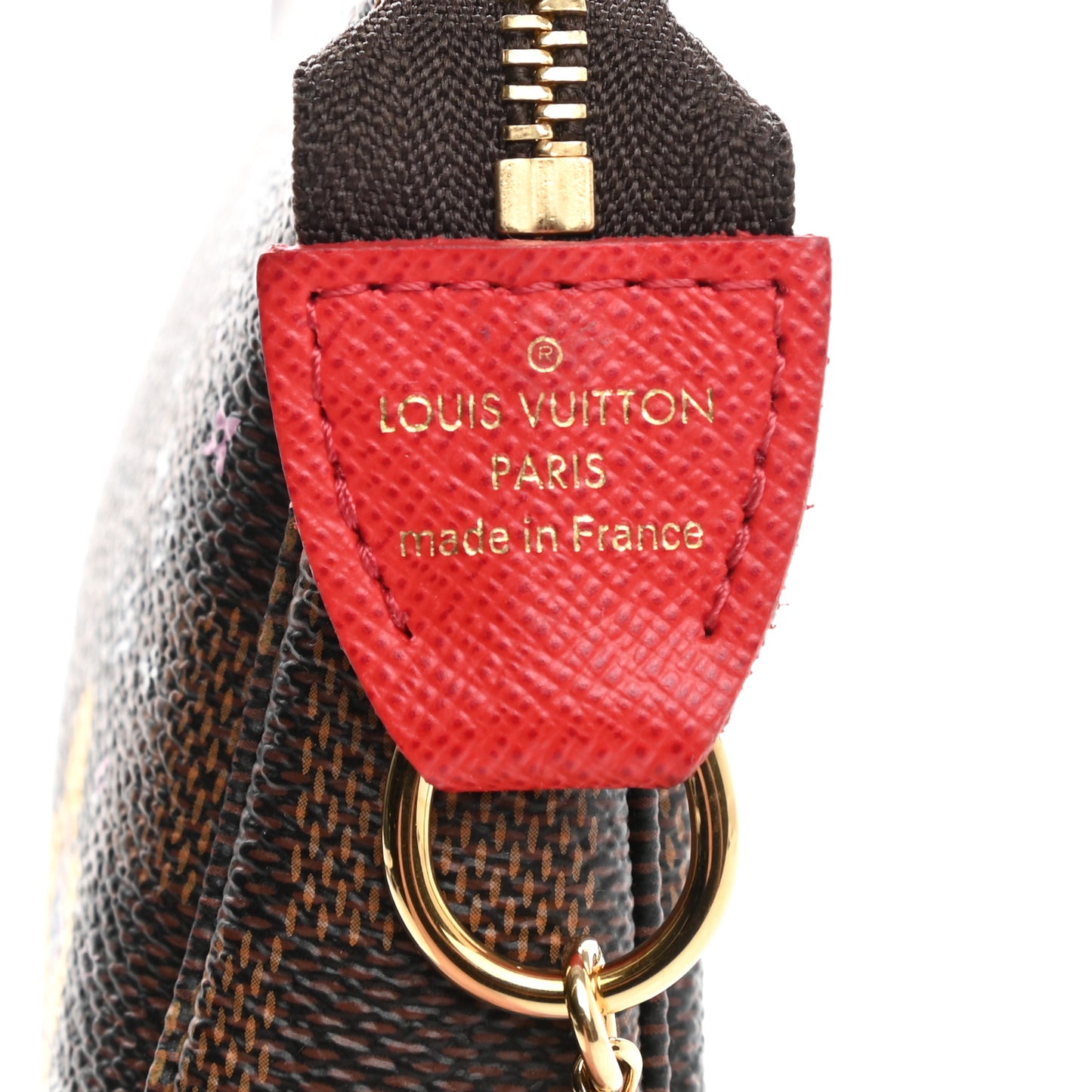 Damier Ebene 2019 Christmas Animation Mini Pochette Accessories Red