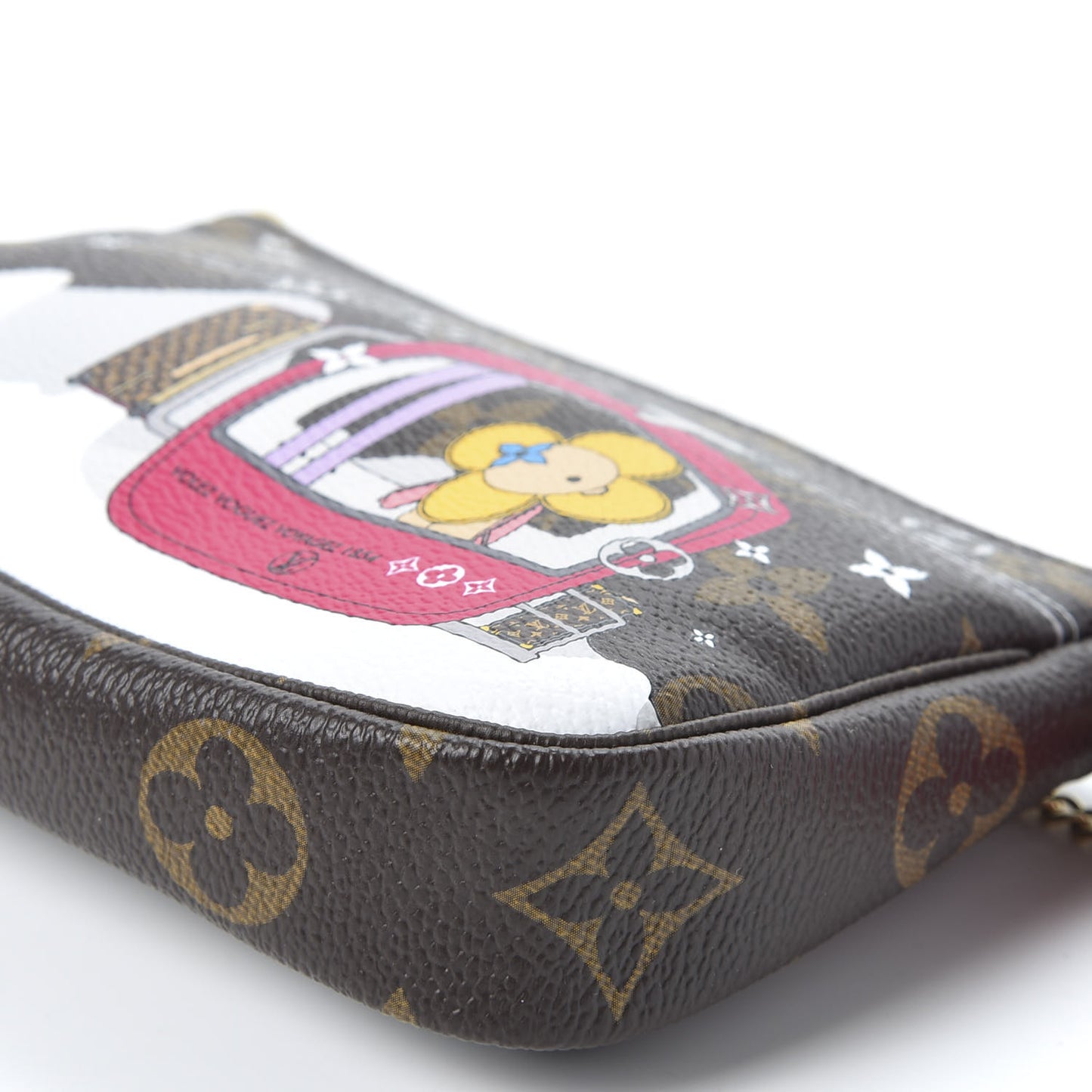 Monogram 2019 Christmas Animation Mini Courchevel Pochette Accessories Fuchsia