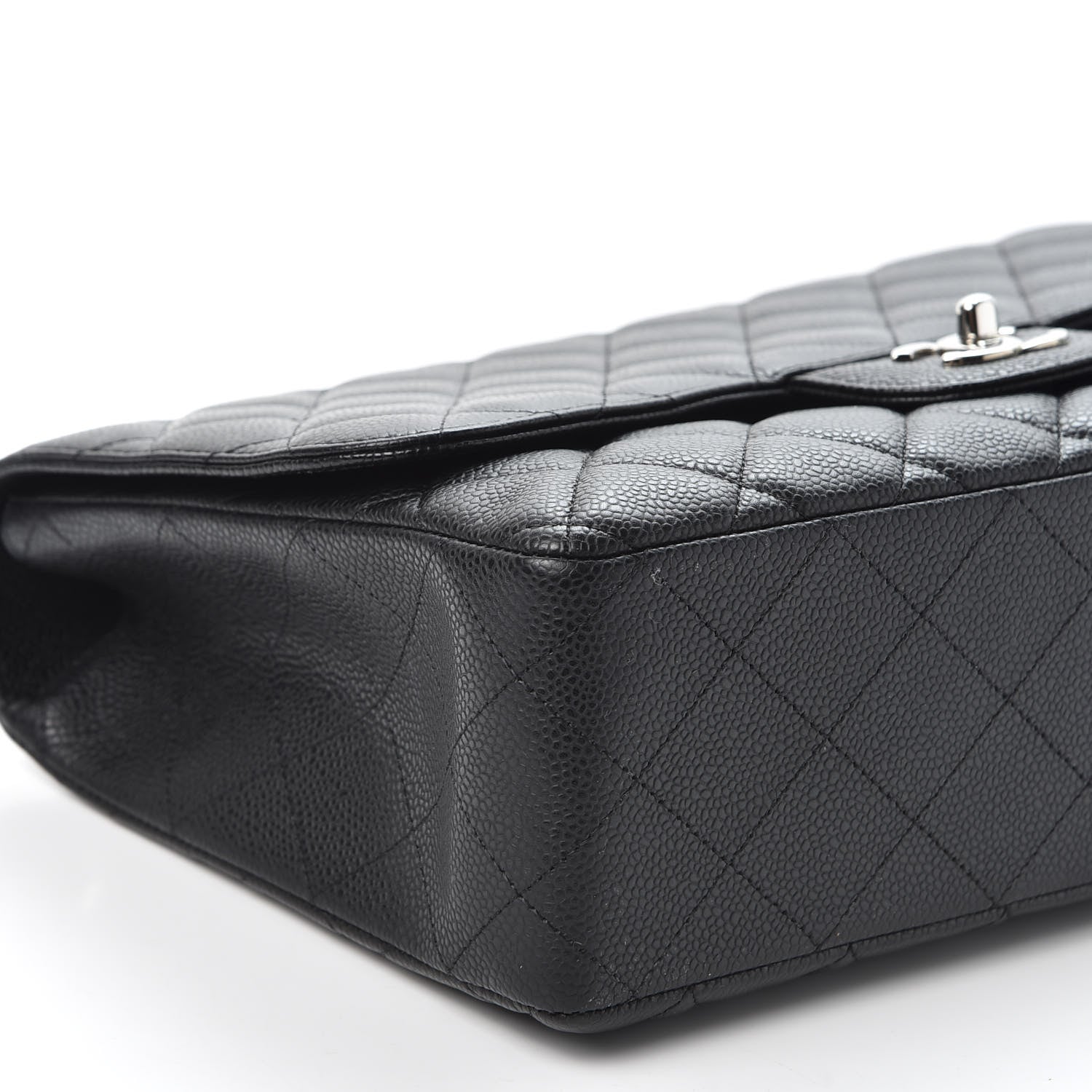 Chanel Caviar Quilted Jumbo Single Flap Black 5 of 9