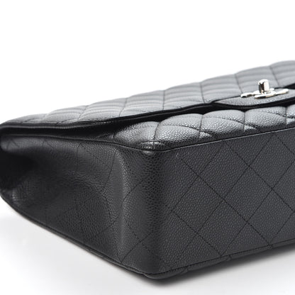Chanel Caviar Quilted Jumbo Single Flap Black 5 of 9