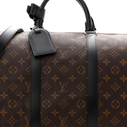 Louis Vuitton Monogram Macassar Keepall Bandouliere 55 6 of 11
