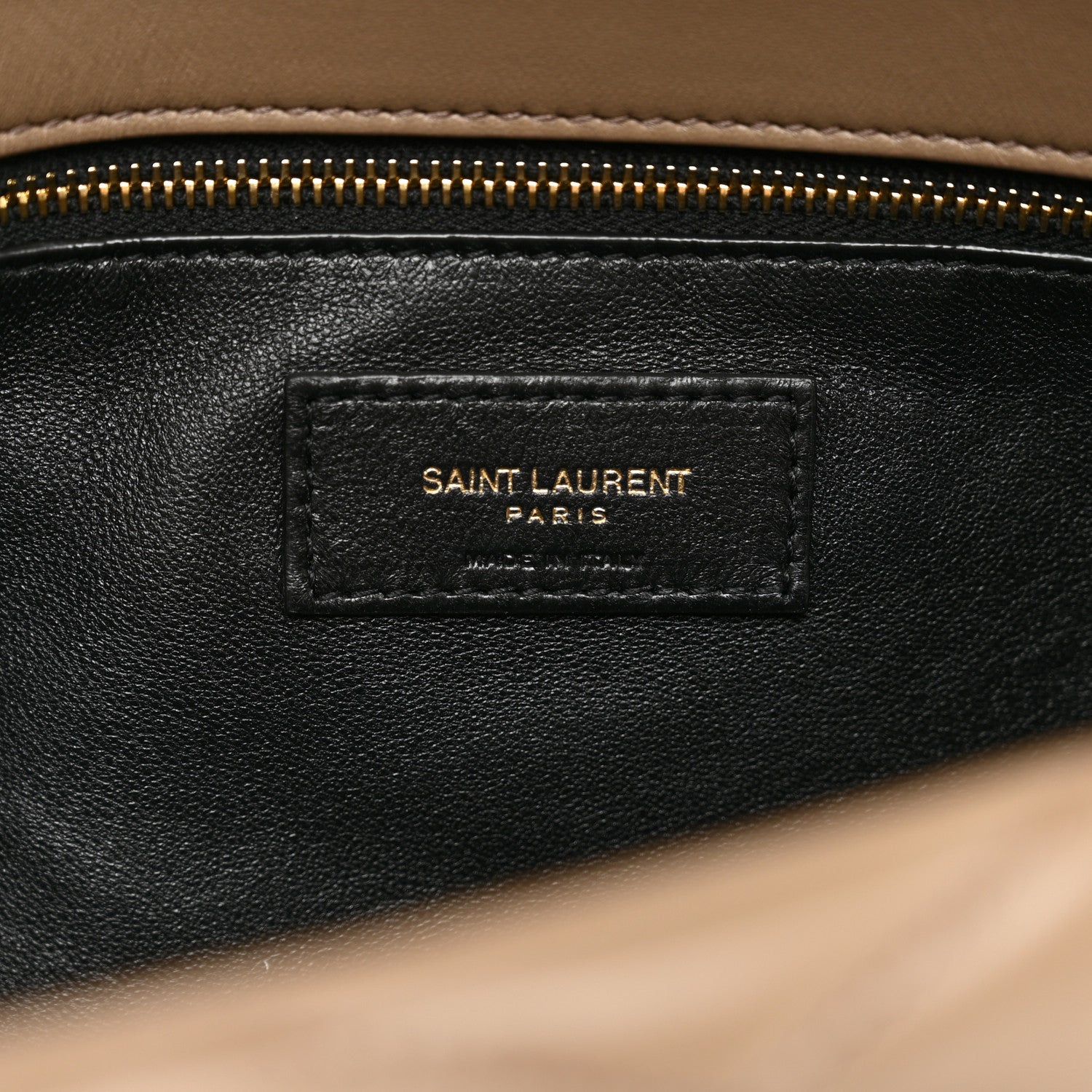 Saint Laurent Lambskin Quilted Sade Puffer Envelope Clutch Dark Beige 6 of 9