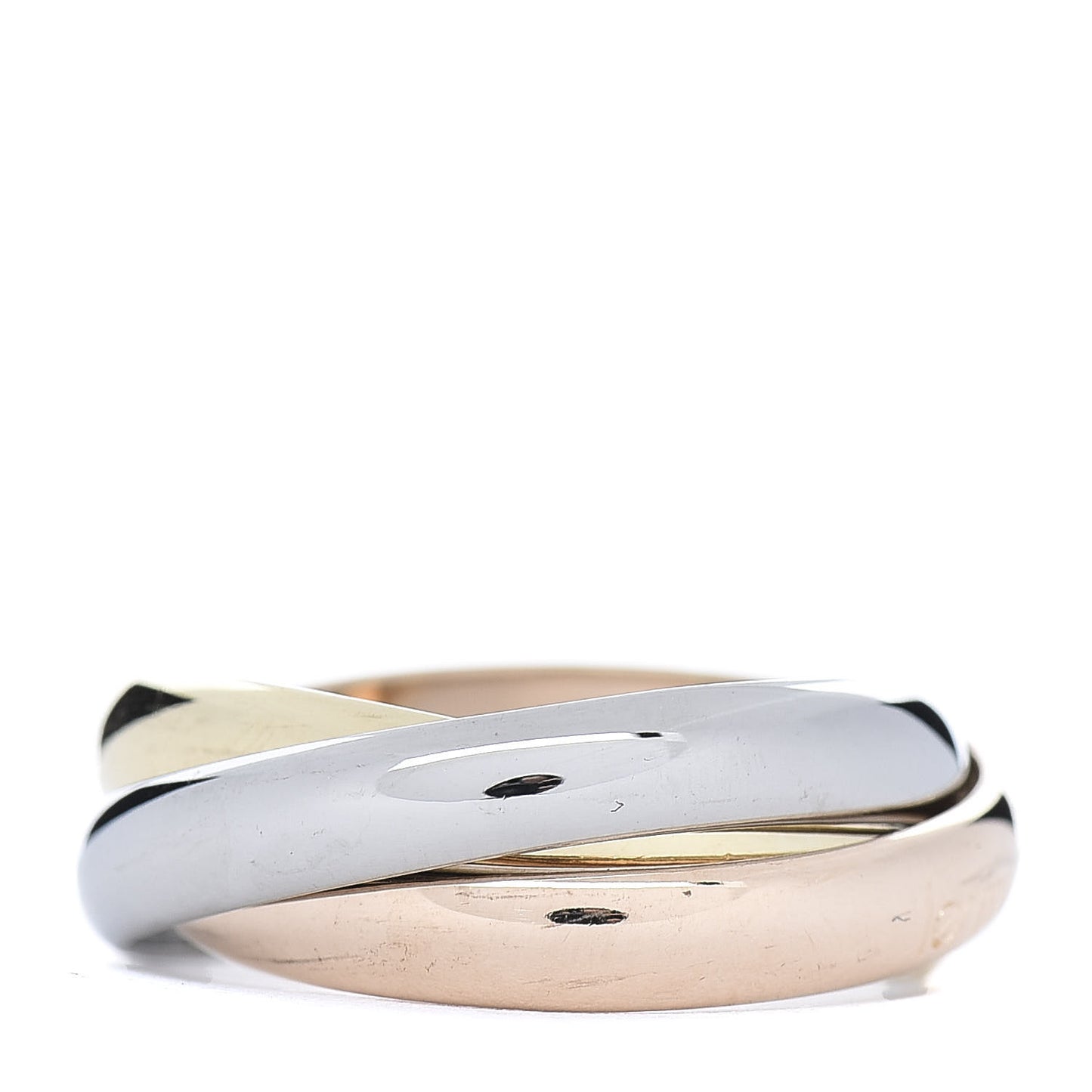 18K Pink Yellow White Gold Classic Les Must De Trinity Ring 54 6.75
