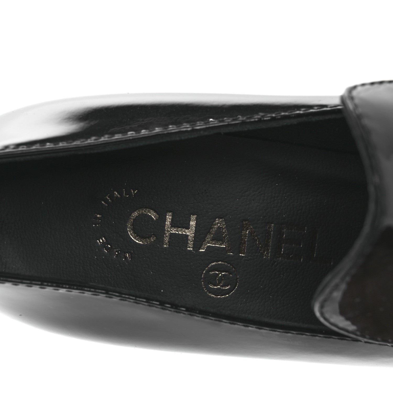 Chanel Patent CC Pumps 38.5 Black 9 of 11