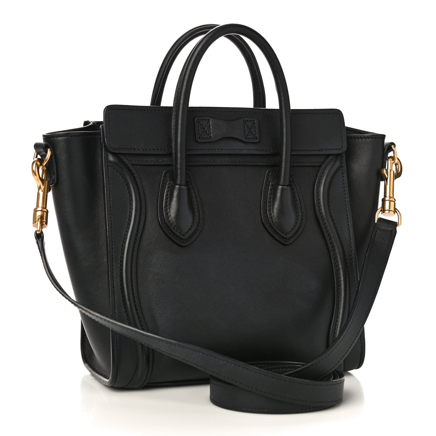 Celine Smooth Calfskin Nano Luggage Black 3 of 12
