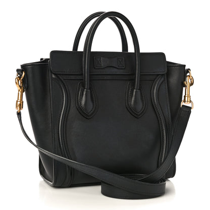 Celine Smooth Calfskin Nano Luggage Black 3 of 12