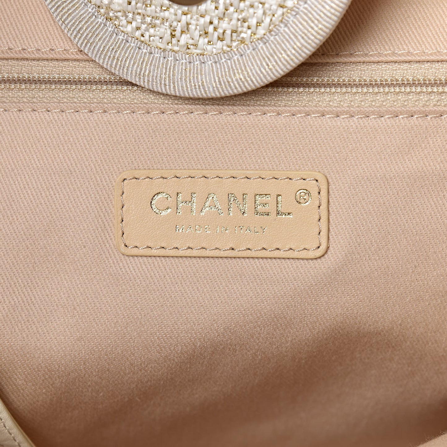 Canvas Large Deauville Tote Ivory