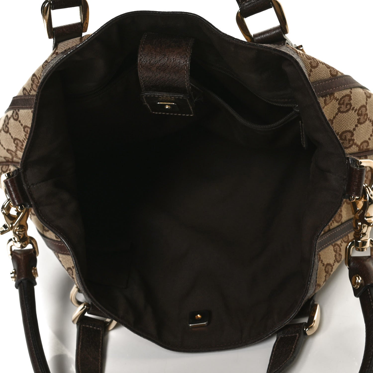 Gucci Monogram Medium Abbey Convertible Tote Dark Brown 4 of 10