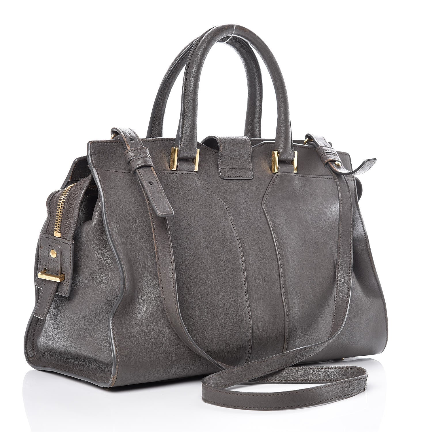 Saint Laurent Sheepskin Small Cabas ChYc Grey 3 of 18