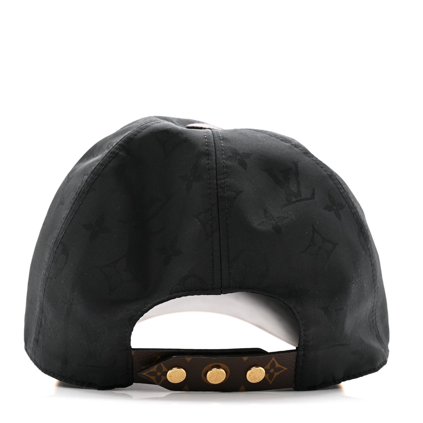 Polyester Silk Monogram LV Get Ready Cap M Black