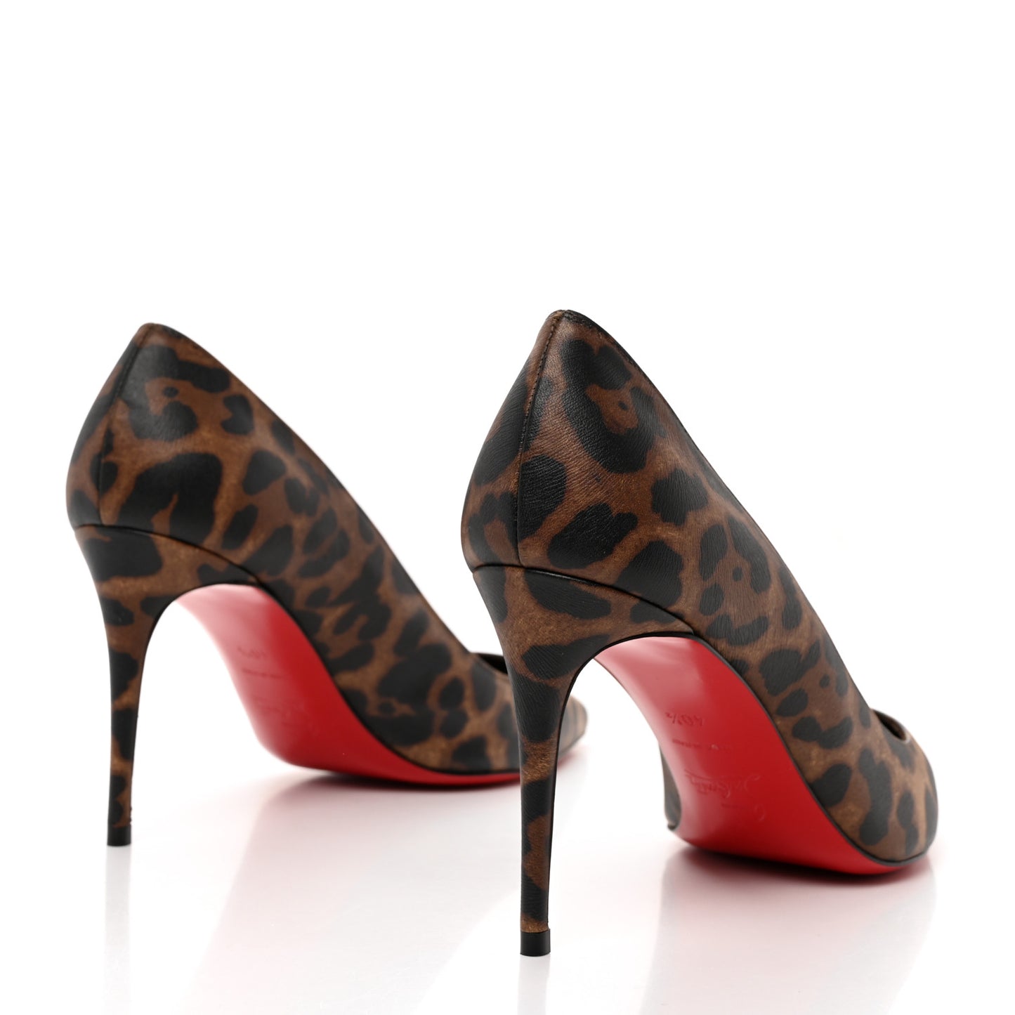 Calfskin Leopard Kate 85 Pumps 40.5 Brown