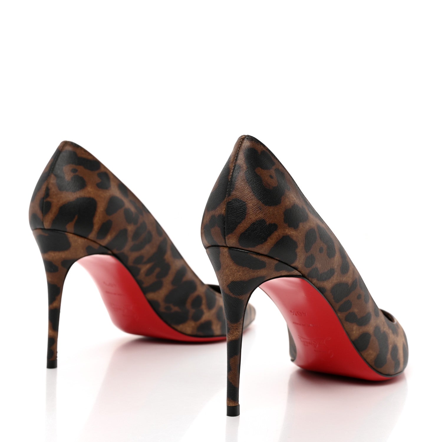Christian Louboutin Calfskin Leopard Kate 85 Pumps 40.5 Brown 4 of 8