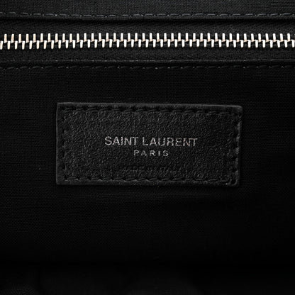 Saint Laurent Calfskin Shoulder Backpack Bag Black 6 of 10