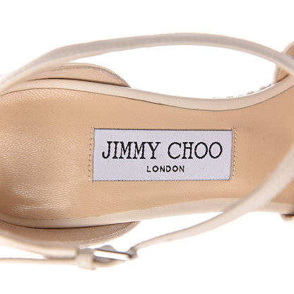 Jimmy Choo Lambskin Cork Dakota 120 Wedge Sandals 36.5 Off White 7 of 10