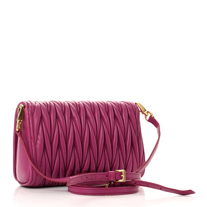 Miu Miu Nappa Matelasse Crossbody Flap Fuxia 3 of 9