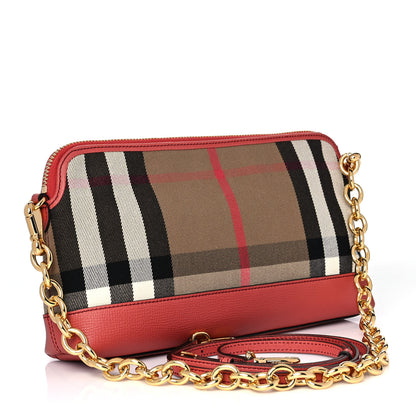 Burberry Derby House Check Abingdon Convertible Clutch Cinnamon Red 2 of 8