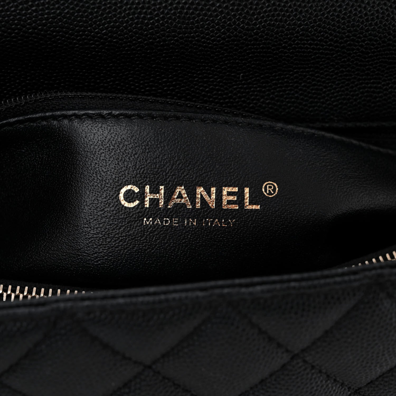 Chanel Caviar Elaphe Quilted Small Coco Handle Flap Black 6 of 13
