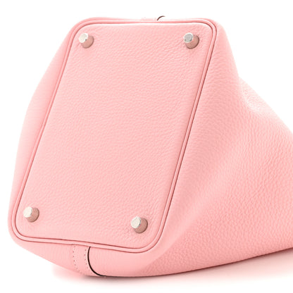 Hermes Taurillon Clemence Picotin Lock 18 PM Rose Sakura 10 of 12