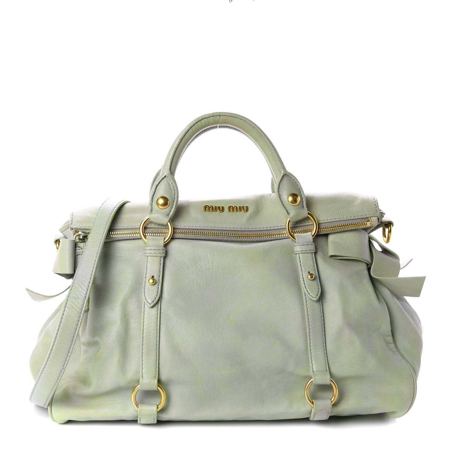 Miu Miu Vitello Bow Bag Nube 1 of 16